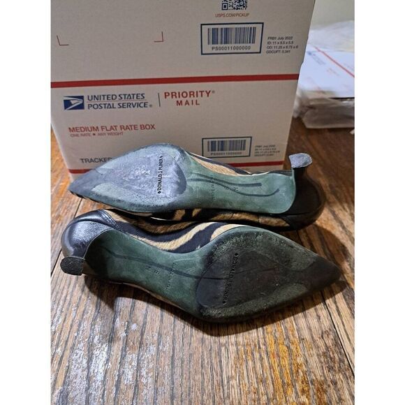 Sz 6M Couture Donald J Pliner Emmy Tiger Stripped Kitten Heel Pump Dress Shoes - Picture 8 of 8